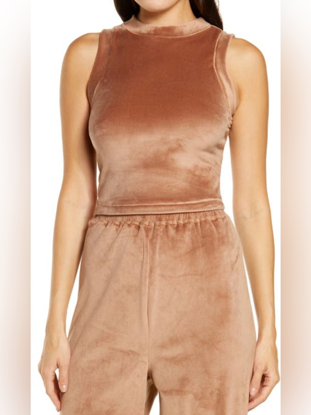 SKIMS Velour High Neck Tank Top Size L